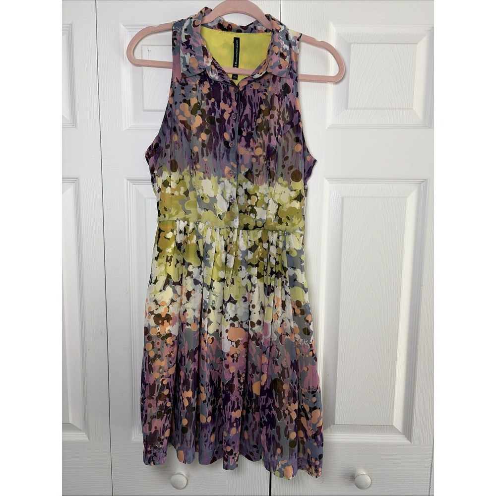 W118 by Walter Baker Abstract Mini Dress Womens Size Small Cottagecore Artsy